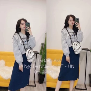 Set Váy body mix áo nỉ