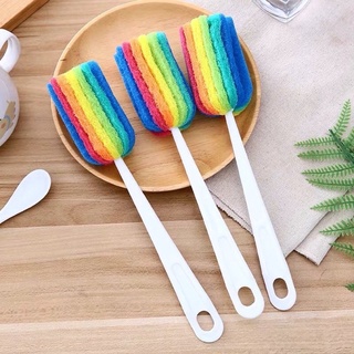 Cây Cọ Rửa Cốc Chén Bình Sữa Cọ Ly  Xốp 7 Màu Siêu Hót Hít Cam Homeware