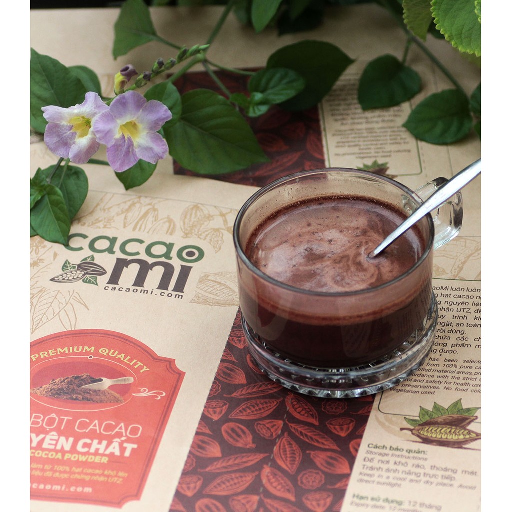 Ảnh Bột cacao nguyên chất 100% không đường CACAOMI Premium thức uống sô cô la đậm ca cao chuẩn UTZ 250g 3