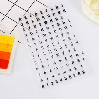 Con dấu nhựa PVC hình chữ cái / chữ số / hoa lá phong cách cổ điển dùng để trang trí sổ tay
