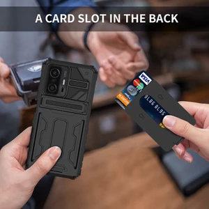 Ốp điện thoại chống sốc có ngăn đựng thẻ cho Xiaomi mi 11t 11t pro 11 lite poco x3 x3 nfc m3