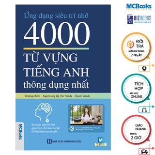 Sách - Ứng dụng siêu trí nhớ 4000 từ vựng tiếng Anh thông dụng nhất Mcbooks