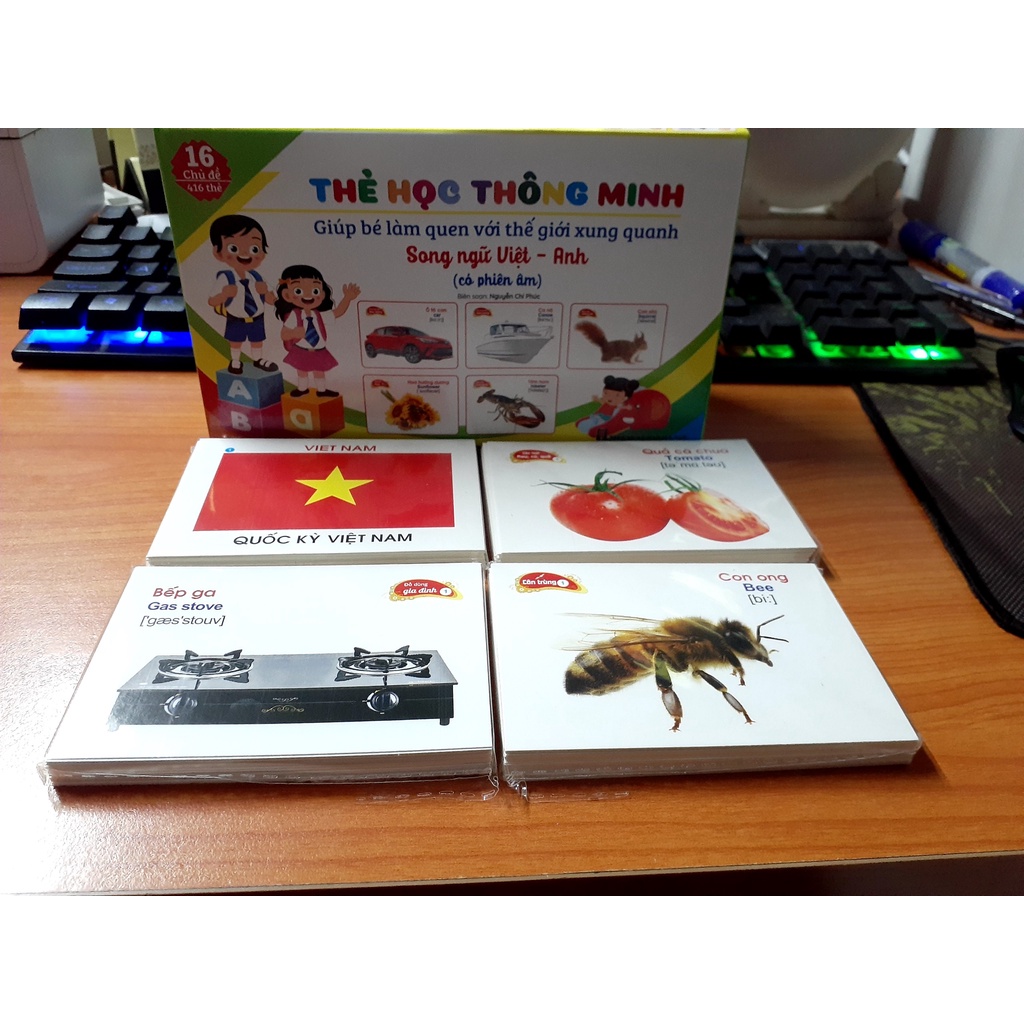 Ảnh Sách - Bộ Thẻ Học Song Ngữ Thông Minh 16 Chủ Đề, 416 Thẻ Cho Bé 3