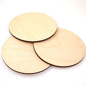 Set 10 Miếng gỗ DIY trang trí decor phòng, cửa hàng (Hình tròn, Trái tim, Ngôi sao tùy chọn)