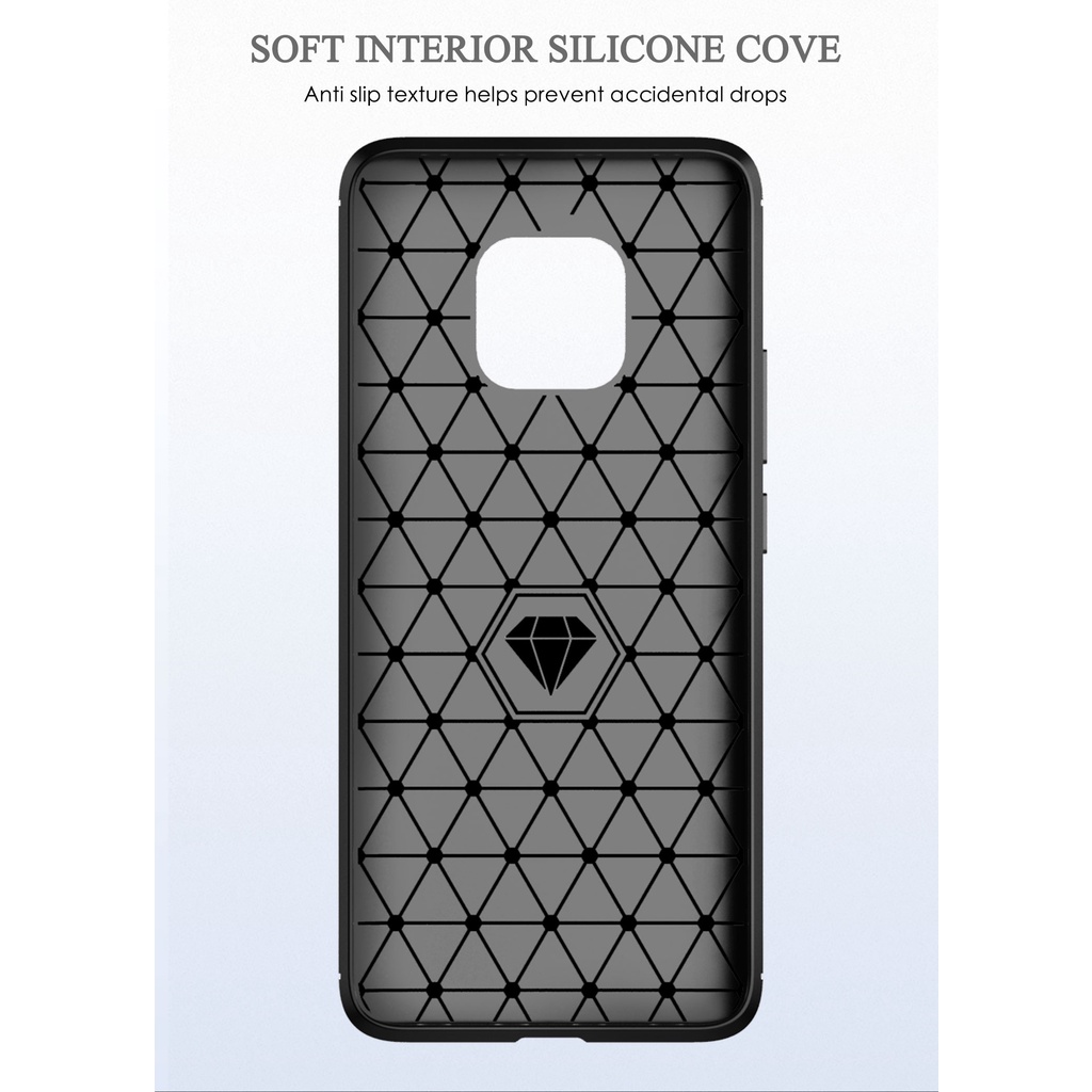 Sọc chải sợi Carbon Huawei Mate 20 lite Pro RS X mate 20X Vỏ điện thoại tpu silicon mềm Vỏ bảo vệ chống sốc