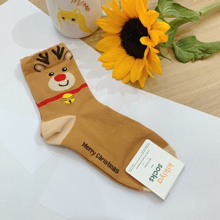 [MUA 2 TẶNG 1]Tất vớ dài Noel Giáng sinh cute Kikiya cao cấp Hàn Quốc W-C-145 (Chính Hãng)