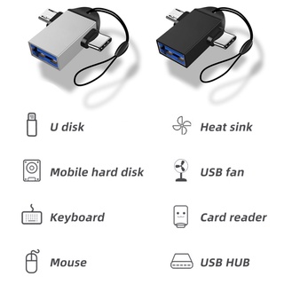 Đầu chuyển đổi 2 trong 1  Type C / Micro usb sang USB OTG 3.0