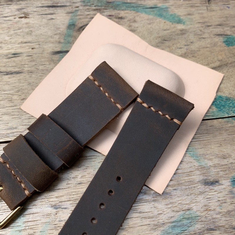 Dây đồng hồ da sáp[ kèm khoá ] phong cách vintage.HT1