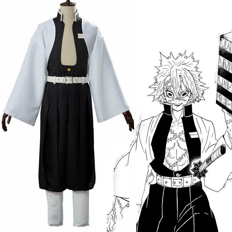 Tuyệt Đẹp Demon Slayer Kimetsu No Yaiba Gió Trụ Sanemi Shinazugawa Cosplay Bộ Trang Phục Người Hâm Mộ Cho Anime