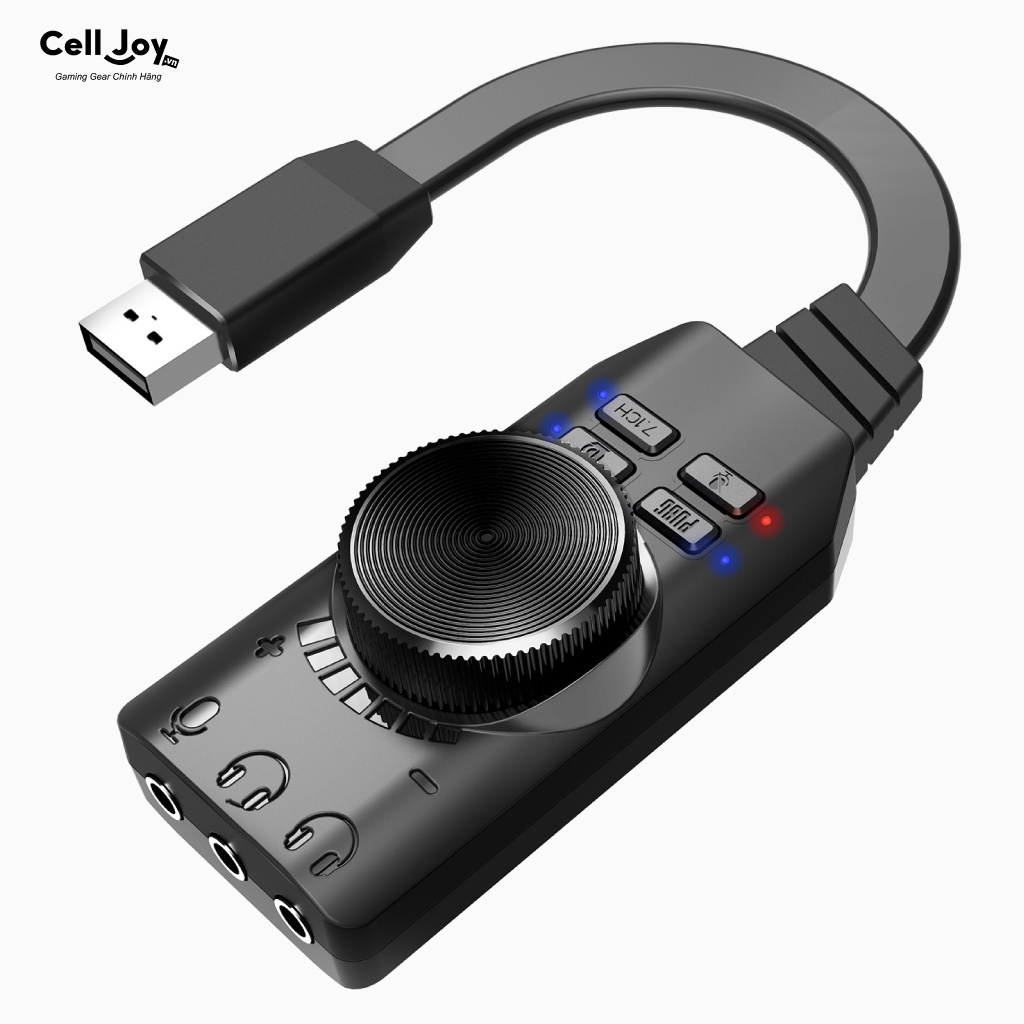Sound Card USB rời cho game PC âm thanh 7.1 GS3 Plextone cho máy tính ...