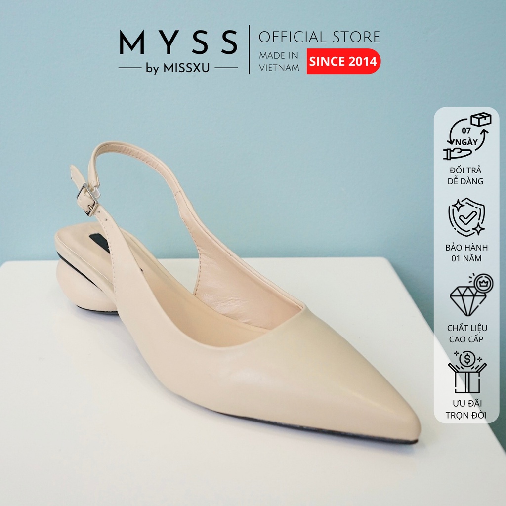 Giày cao gót nữ MYSS mũi nhọn gót giọt nước 3cm thời trang - CG111