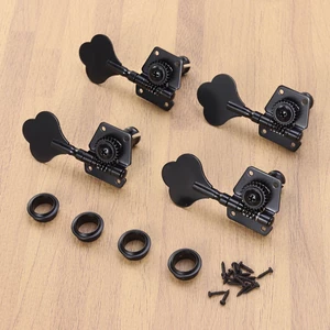 4 Miếng Điện Bass Tuner Peg Đen Guitar Mở Gear Chỉnh Chốt Đầu Máy Cho Precison Jazz Thay Thế Của