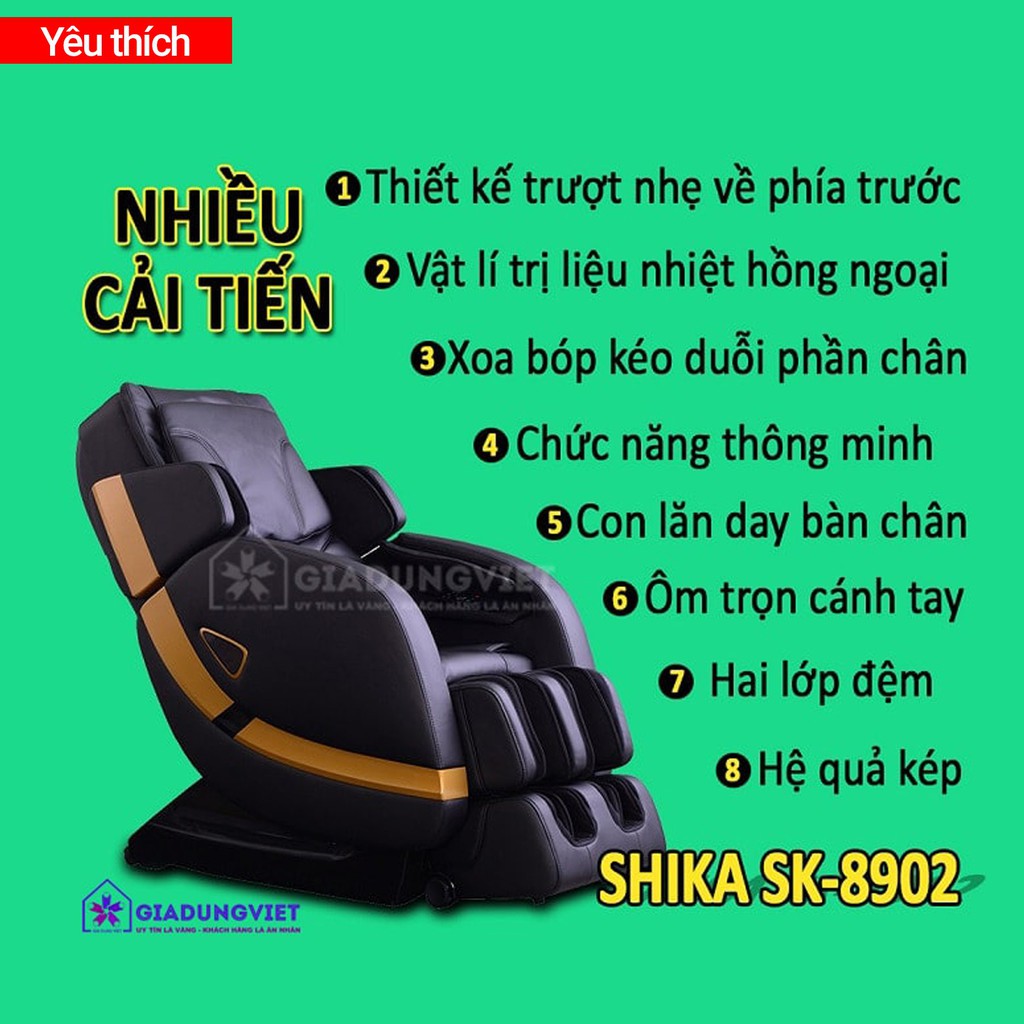 Ghế Massage Toàn Thân Shika 3d Sk8902 Shopee Việt Nam 3853