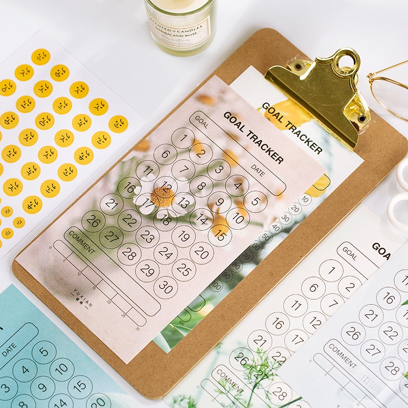 Giấy note ghi chú giấy nền vintage HD58-K75 giúp lên kế hoạch mục tiêu thông minh sáng tạo.