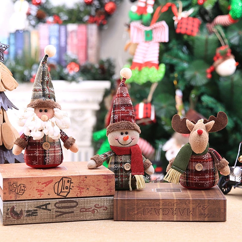 Búp Bê Hình Ông Già Noel / Người Tuyết / Tuần Lộc Trang Trí Cây Thông Giáng Sinh