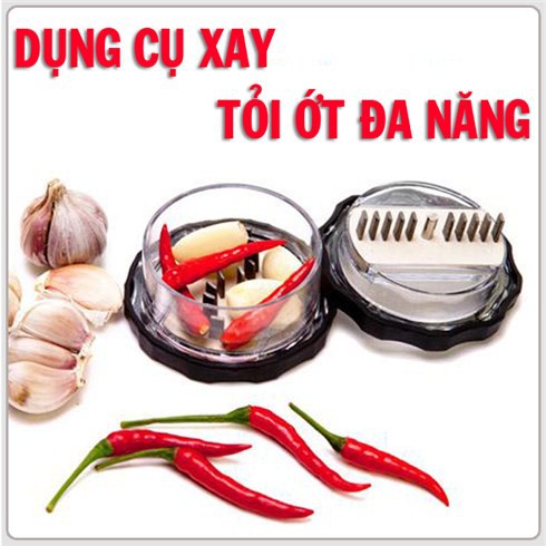 Dụng cụ xay tỏi ớt cầm tay mini tiện dụng trong nhà bếp