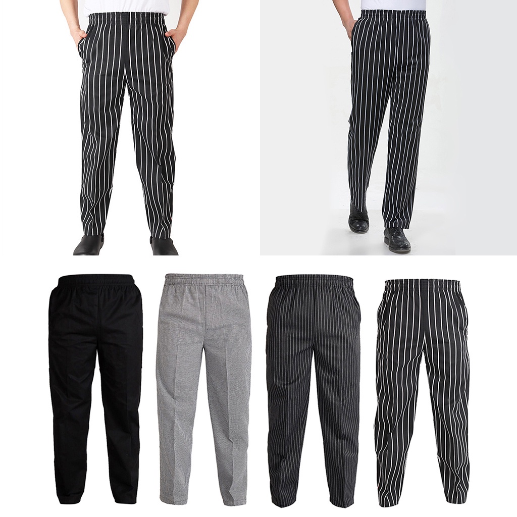 [Có hàng] Nhà hàng thời trang Khách sạn Cafe Waiter Baker Chef Quần đồng phục, Cotton Blend, Thoải mái, 4 mẫu 5 kích cỡ