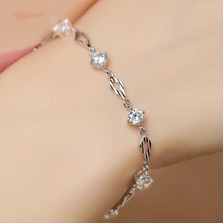 Vòng Tay Thạch Anh Tím Đính Kim Cương Nhân Tạo Có Thể Điều Chỉnh Được
