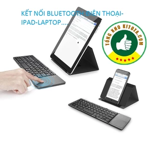 Bàn phím không dây gấp 3 rút gọn Bluetooth điện thoại-ipad-laptop cao cấp-bảo hành 12 tháng