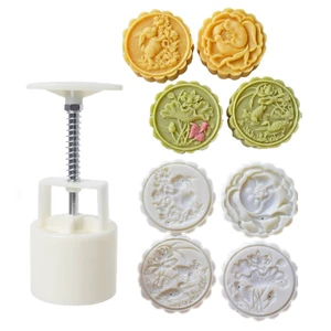 Cc Bánh Fondant Khuôn 4 Hoa Tròn Mặt Trăng Bánh Khuôn Bánh Quy Món Tráng Miệng Cắt Khuôn