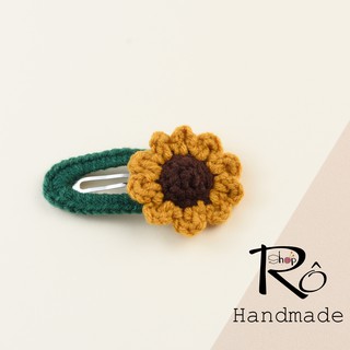 Kẹp tóc hoa hướng dương cho nữ và bé gái 6cm |Phụ kiện kẹp tóc mái thanh lịch |Shop Rô Handmade