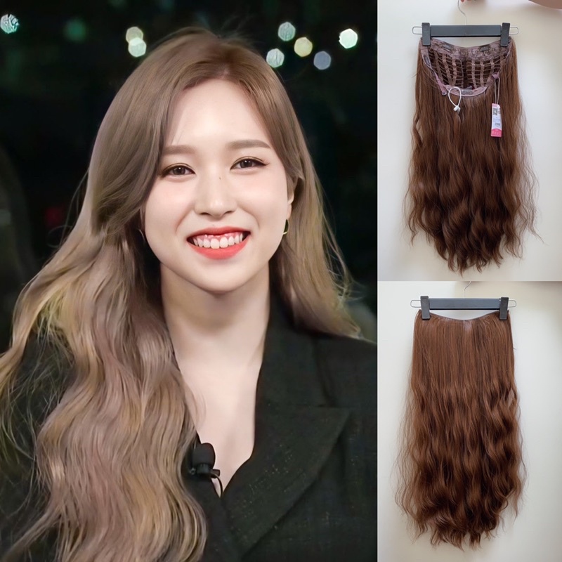 [HÀNG SIÊU CẤP] TÓC KẸP U NỬA ĐẦU SÓNG TRỤC BẢNG 6 MÀU DÀI 55-60CM
