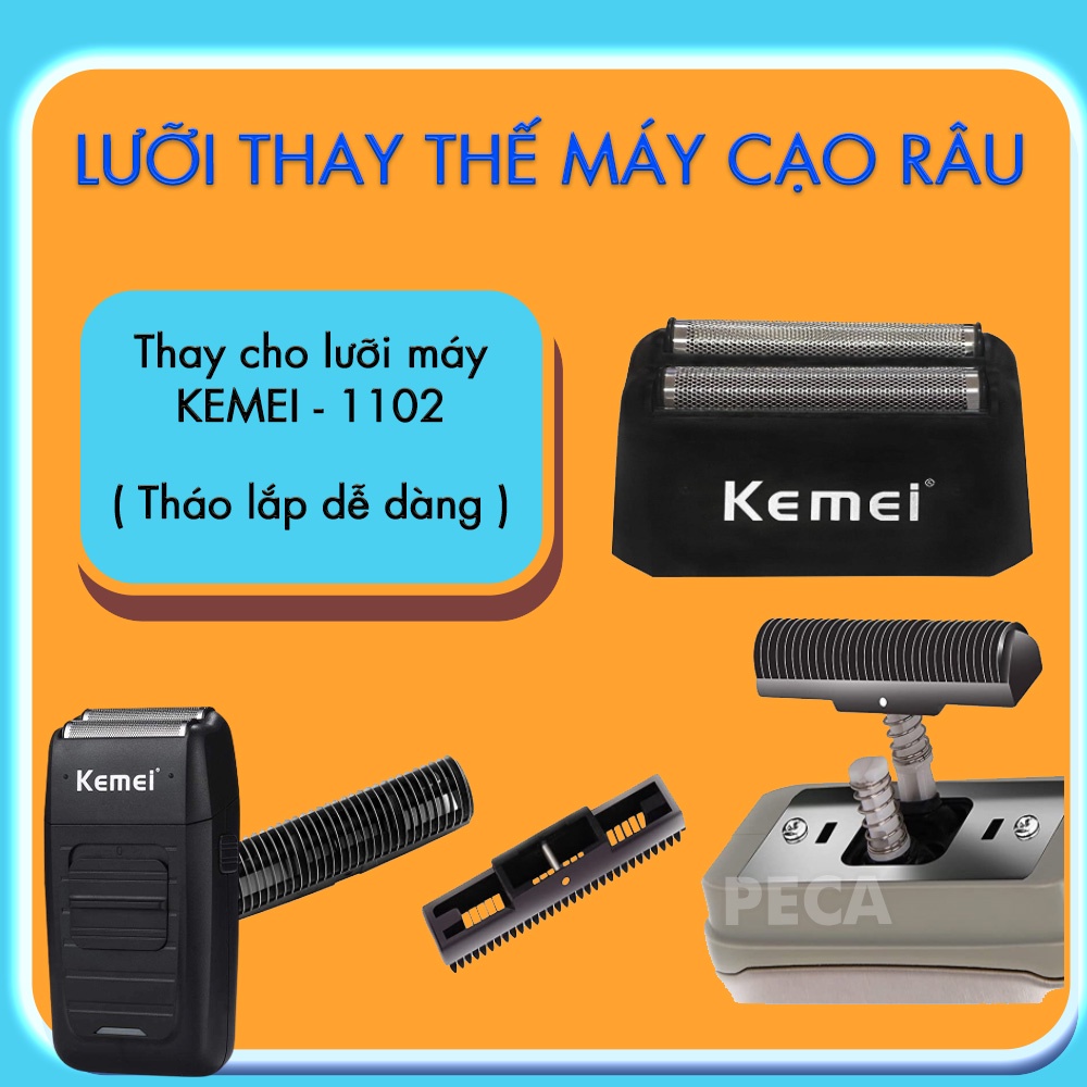 Ảnh Lưỡi máy cạo râu thay thế cho các dòng cạo râu Kemei KM-1102, KM-1102H, dễ tháo lắp 2