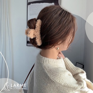 (Xả lỗ) Kẹp tóc càng cua vải lông phong cách Hàn Quốc Larme Accessories - TH0002