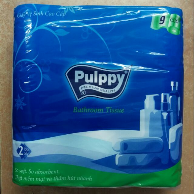 Giấy vệ sinh Pulppy 9 cuộn 2 lớp | Shopee Việt Nam