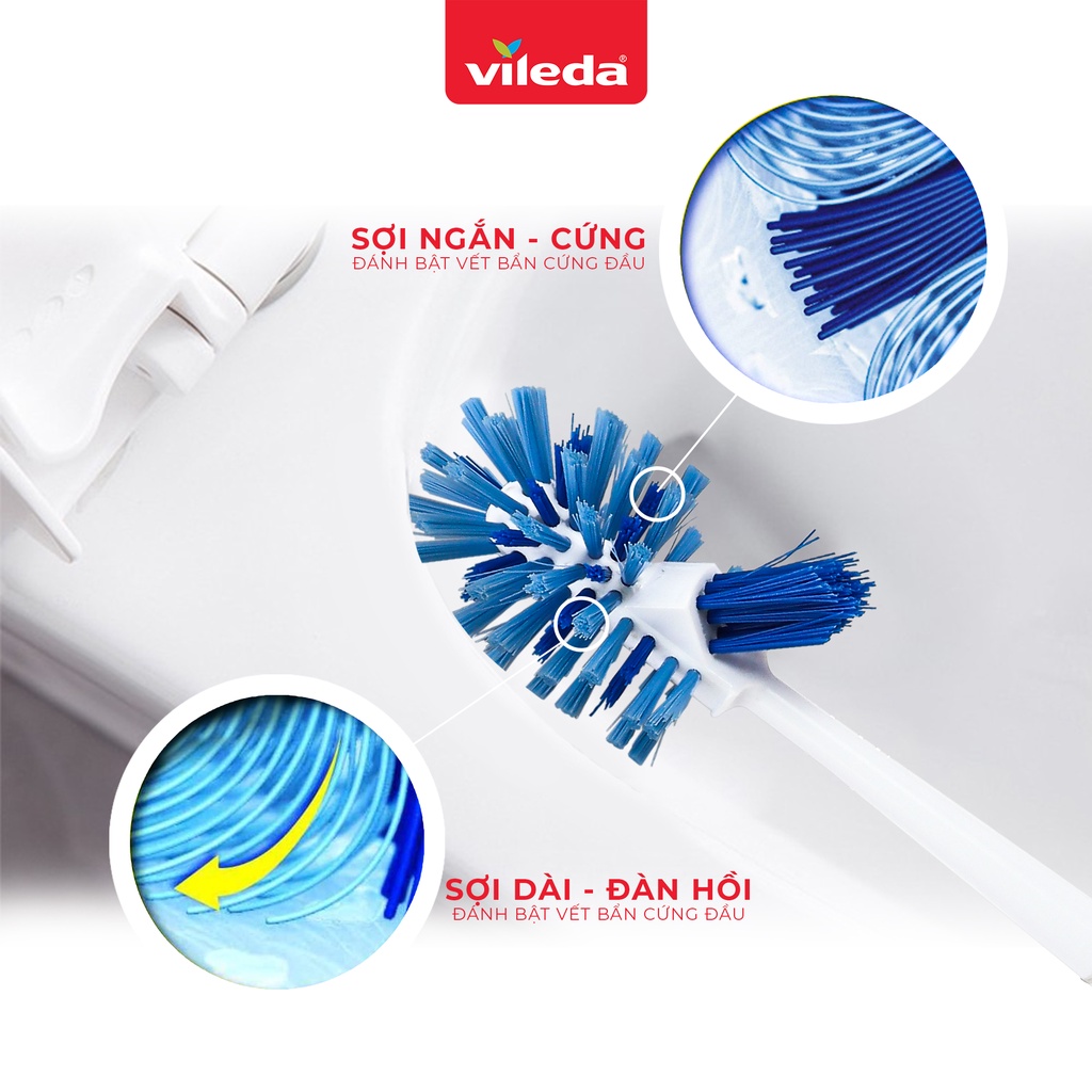 Ảnh Chổi cọ bồn cầu, toilet VILEDA Power Brush gồm khay đựng để pha nước tẩy rửa 3