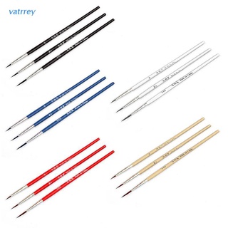 Set 3 cọ vẽ đi nét acrylic 0 00 000 đa năng cao cấp