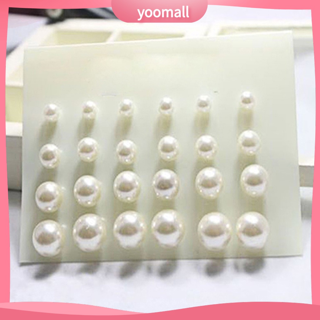 Set 12 đôi bông tai ngọc trai giả thời trang nữ tính