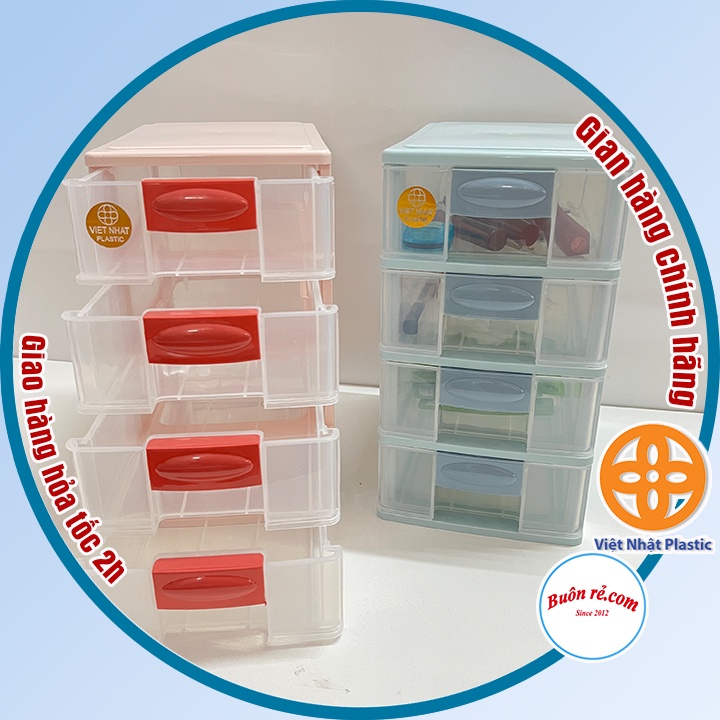 Tủ nhựa mini trong suốt 3 tầng, 4 tầng Việt Nhật (MS:3683/3684), Tủ ...