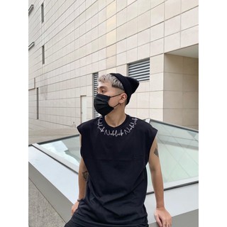 Áo thun Tanktop cotton form rộng mùa Hè cho Nam