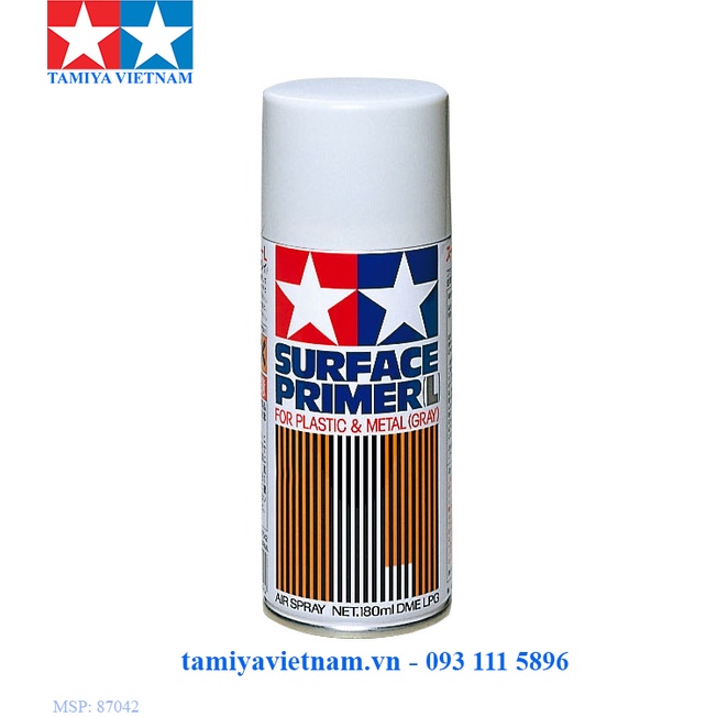 [TAMIYA] 87042 Sơn lót màu xám SURFACE PRIMER L FOR PLASTIC & METAL ...