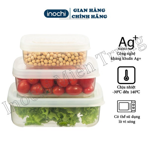 Hộp nhựa chữ nhật trong suốt đựng thực phẩm Inochi 500-750-1000-1500 ...