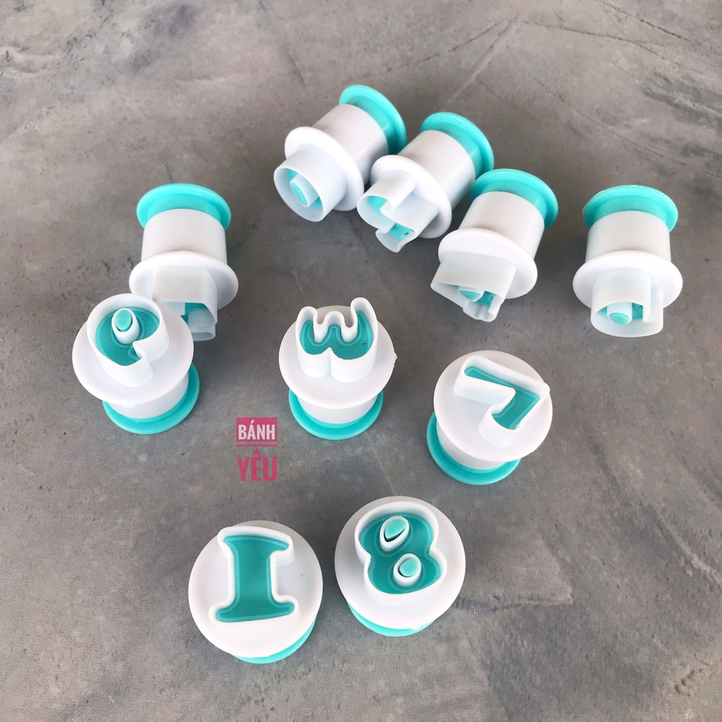 Khuôn Nhấn Bánh Quy/ Fondant 10 Con Số - KH219
