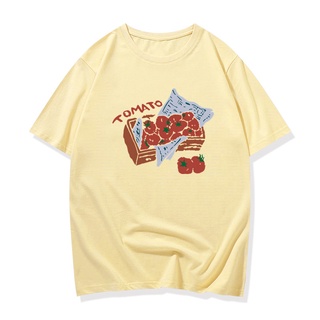 Áo thun HIIXIIVI cotton tay ngắn cổ tròn in hình thời trang mùa hè phong cách Hàn Quốc cho nữ