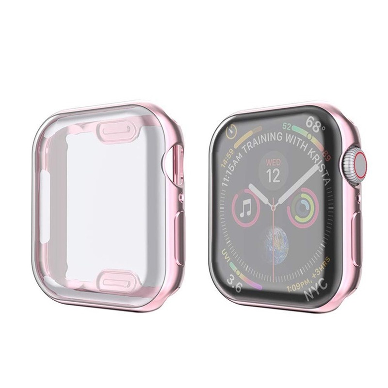 Dành Cho Apple Watch Series 10 46MM 9 8 7 6 SE 5 4 3 2 1 Cho iwatch 45MM 41MM 45 41 44 40 42 38 MM Ốp Lưng 360 Full case frame TPU soft cover