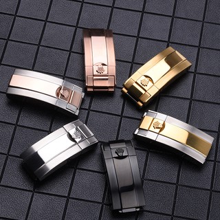 16 * 9mm Bàn Chải Thép 316L Dây Đeo Đồng Hồ Khóa Cho Rolex DAYTONA Vòng Tay Dây Da Cao Su Oyster Submariner GMT