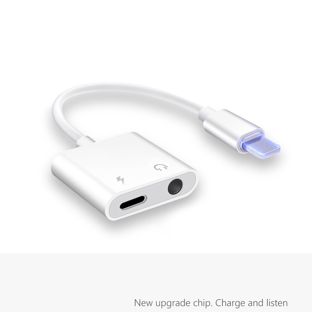 Bộ chia tai nghe jack 3.5 + chân sạc lightning vừa sạc vừa nghe nhạ cho iphone 7/8/X/Xs/11/12/pro/plus/promax