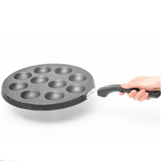 Khuôn Bánh Khọt Chống Dính 10 Lỗ Có Tay Cầm Tiện Ích