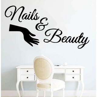 Decal Trang Trí Cửa Tiệm Nail - Spa - HairSalon - Nối Mi, tạo điểm nhấn thu hút khách hàng P6
