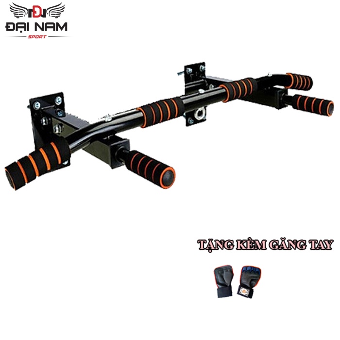 Ảnh Xà Đơn Gắn Tường Treo Tường Đa Năng P90X Có Ốc Treo Bao Cát Đại Nam Sport + Tăng Găng Tay Tập Xà 1