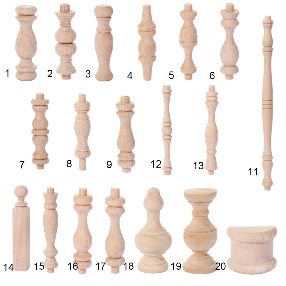 FAVORITEGOODS Vintage Gỗ Khắc Đa Phong Cách Phong Cách Chắc Chắn Ghế Chân