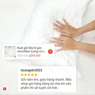 Ruột gối 50x70 gòn microfiber (Lông vũ nhân tạo) cao cấp, êm ái