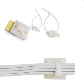 Loại HS Kẹp Cáp Tự Dính Dây Buộc Giá Đỡ Dây Có Thể Tháo Rời Gắn Kẹp Cố Định Giá Đỡ Để Bàn Dây Chốt Trắng Đen