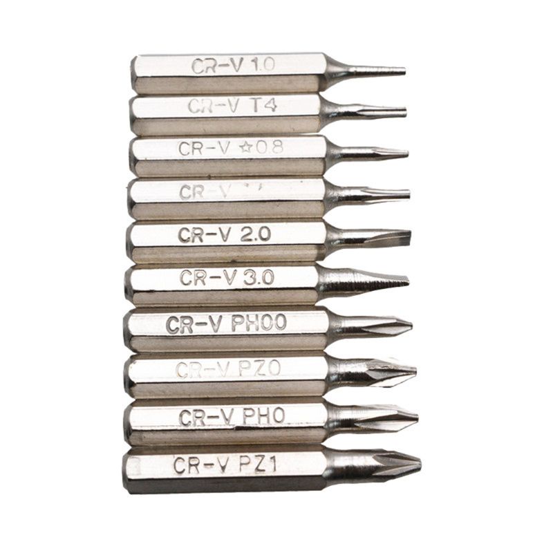 Bộ 10 đầu tua vít từ tính Cr-V Ph00 Ph0 Z1 Z0 3.0 2.0 1.0 T5 T4 0.8 đa năng và tiện lợi