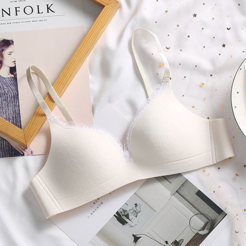 Áo Ngực 3 / 4 cup 32-38AB Họa Tiết Sọc Thời Trang Cho Nữ