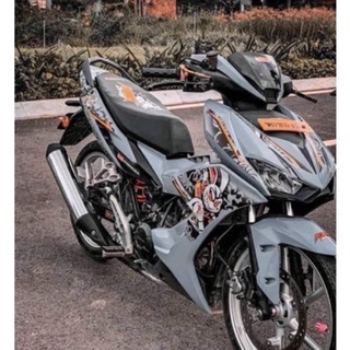 Tem Winner X ♦♦ xám xi măng họa tiết, độ dán team decal xe thiết kế rẻ đẹp theo yêu cầu